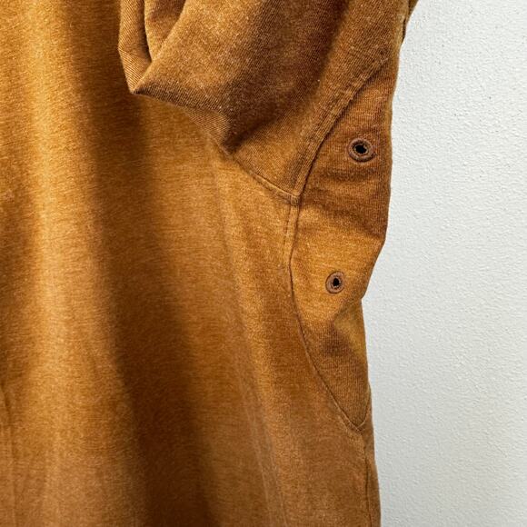 L.L. Bean Men's Shirt Allagash Henley Snap Pullover Coolmax Dark Mustard Sz XL - Picture 5 of 9